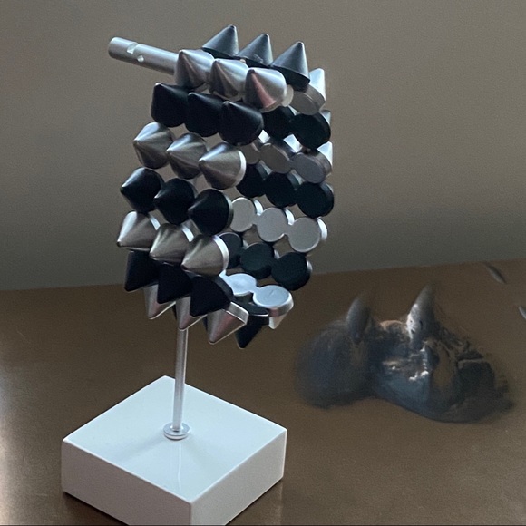 Spikes Studded Punk Bracelet Silver Black gothic - Picture 6 of 8